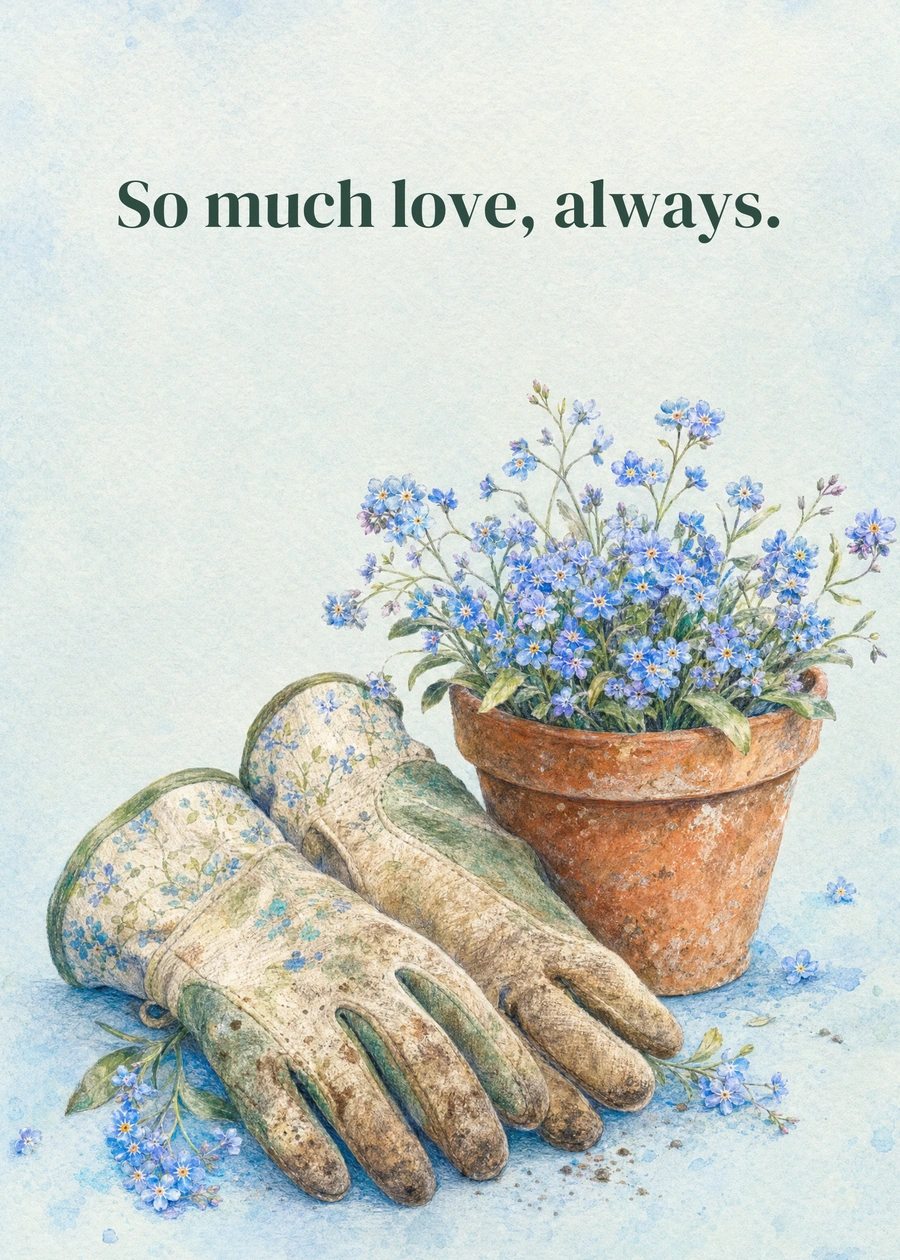 Personalized Love That Keeps Growing Greeting Card front with example wording: So much love, always.