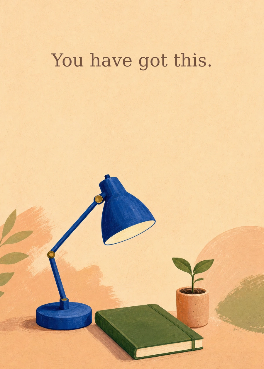 Personalized A Fresh Start Greeting Card front with example wording: You have got this.